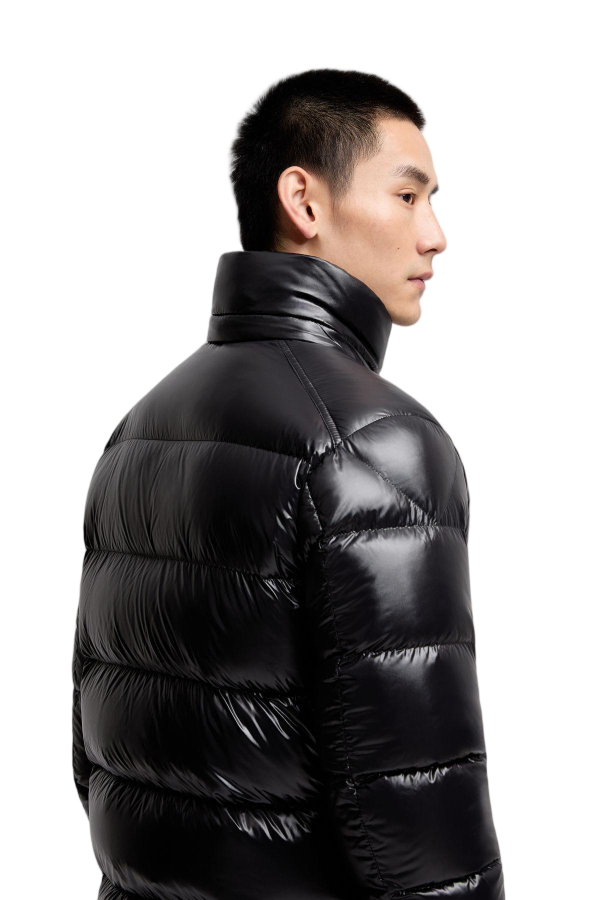 Maya Glossy Short Hooded Down Coat