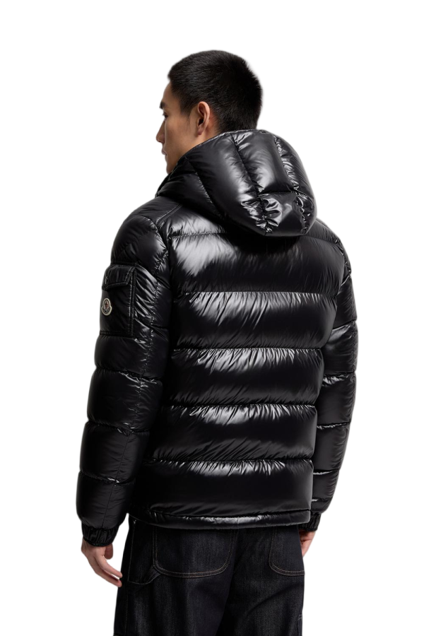 Maya Glossy Short Hooded Down Coat